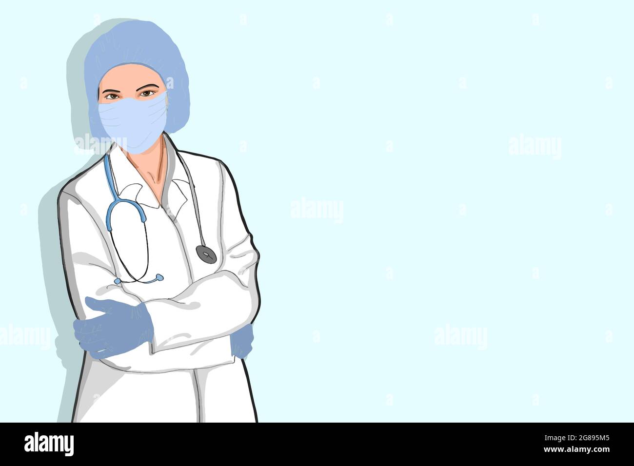 cartoon the woman nurse ,doctor, healthy worker, sciencest standing and half body wearing uniform and taking face mask and gloves,bones Stock Photo - Alamy cartoon the woman nurse ,doctor, healthy worker, sciencest standing and half body wearing uniform and taking face mask and gloves,bones Stock Photo - Alamy