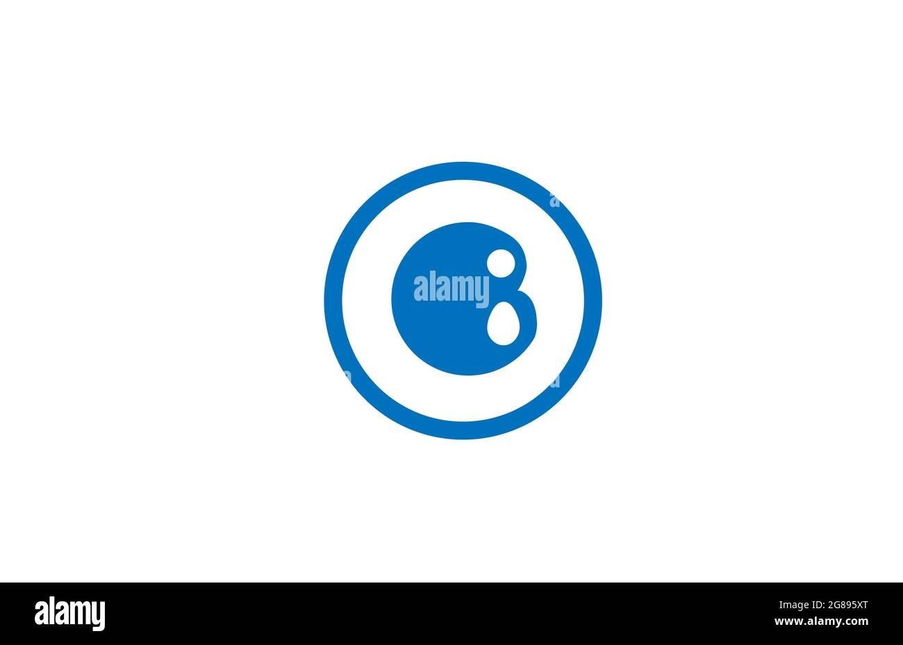 blue B alphabet letter logo icon. Circle design for company and ...