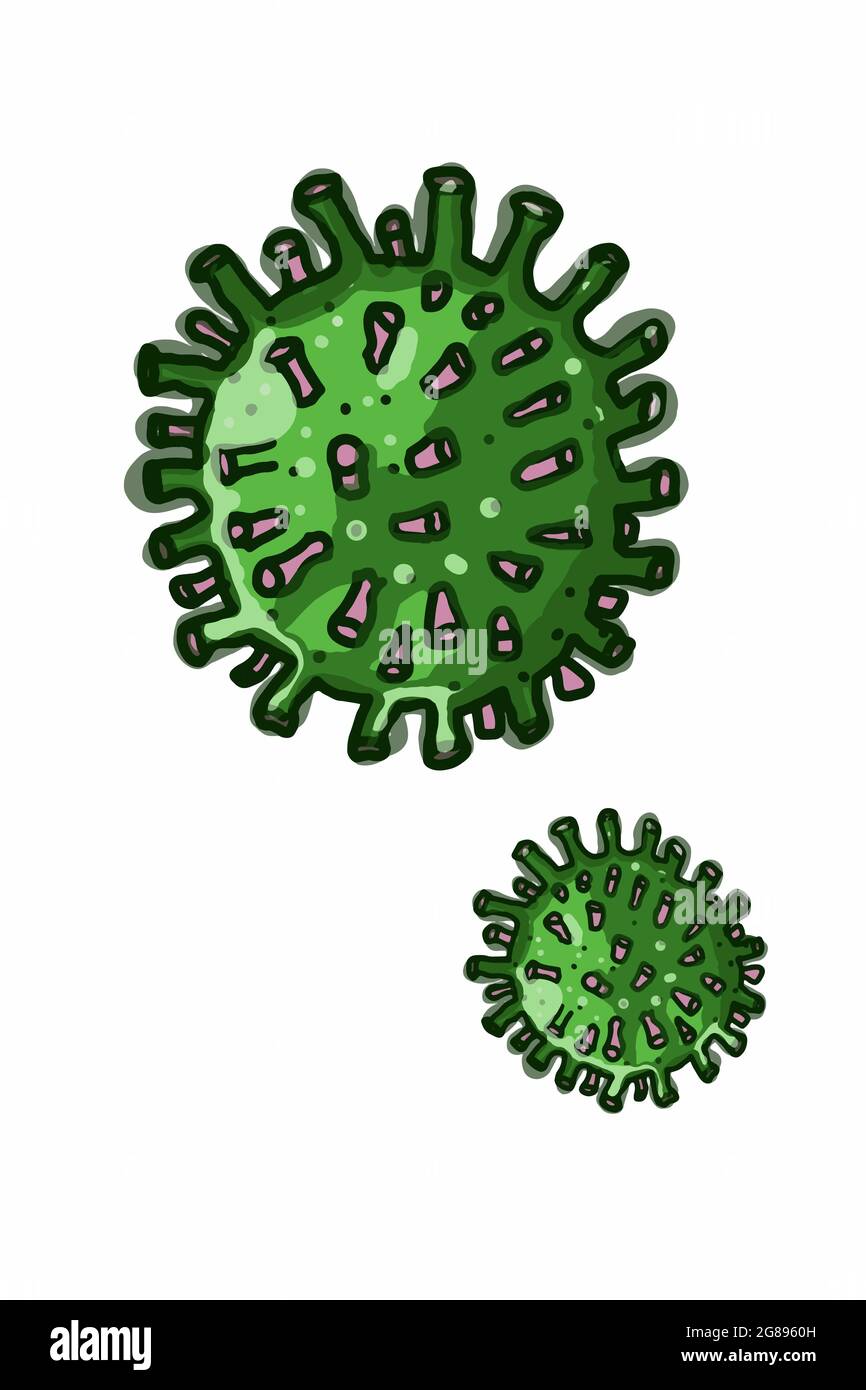 covid-19, coronavirus illustration symbol. Stock Photo