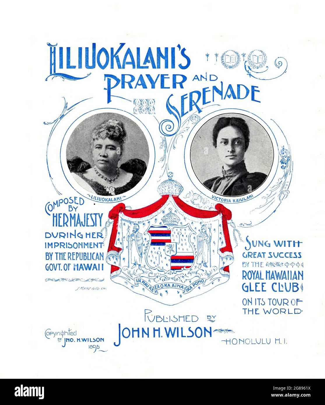 Liliuokalani's Prayer and Serenade, 1895 sheet music for Queen