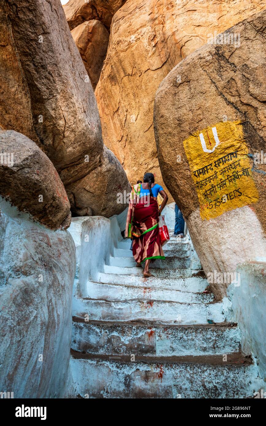 Hampi, Karnataka, India January 15, 2020 Pathway of Kishkinda