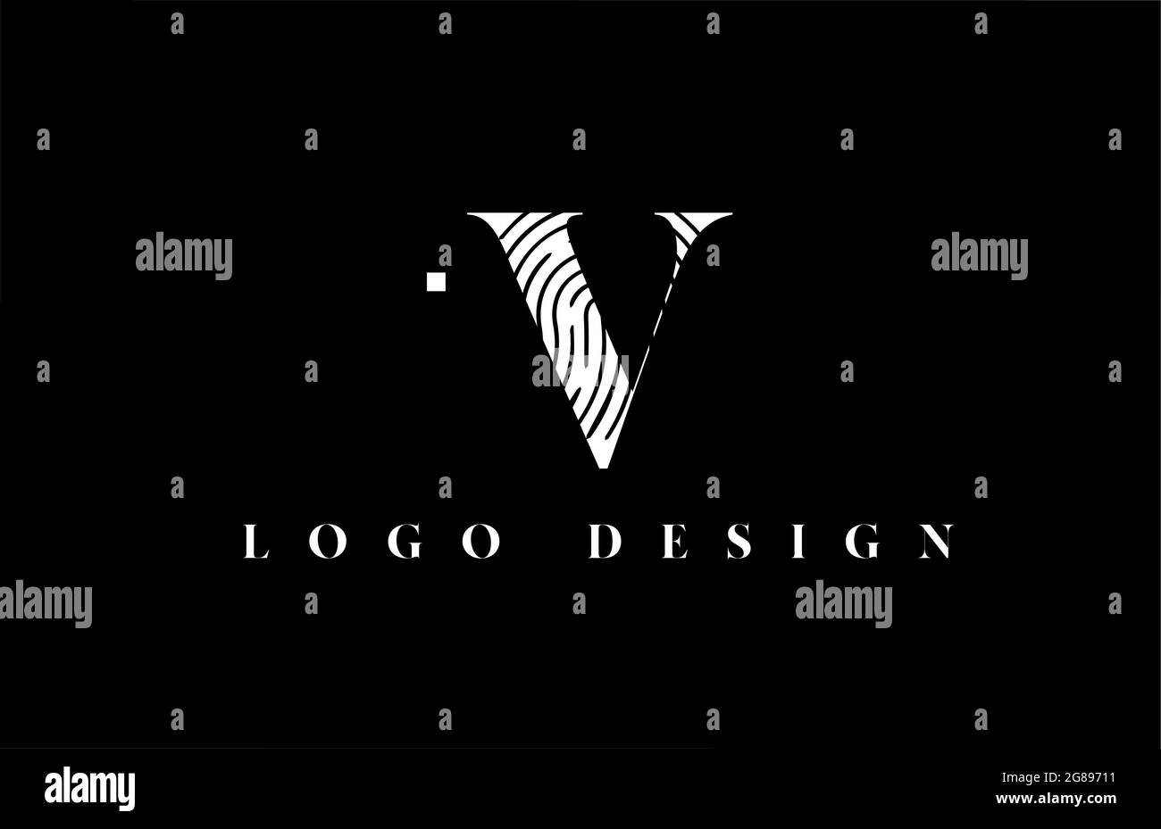 V letter alphabet logo icon. Pattern design for company and business ...