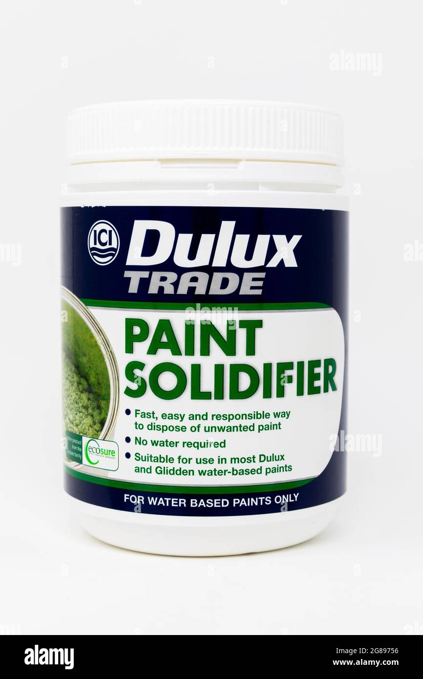 Dulux Paint Solidifier Waste Paint Hardener Stock Photo