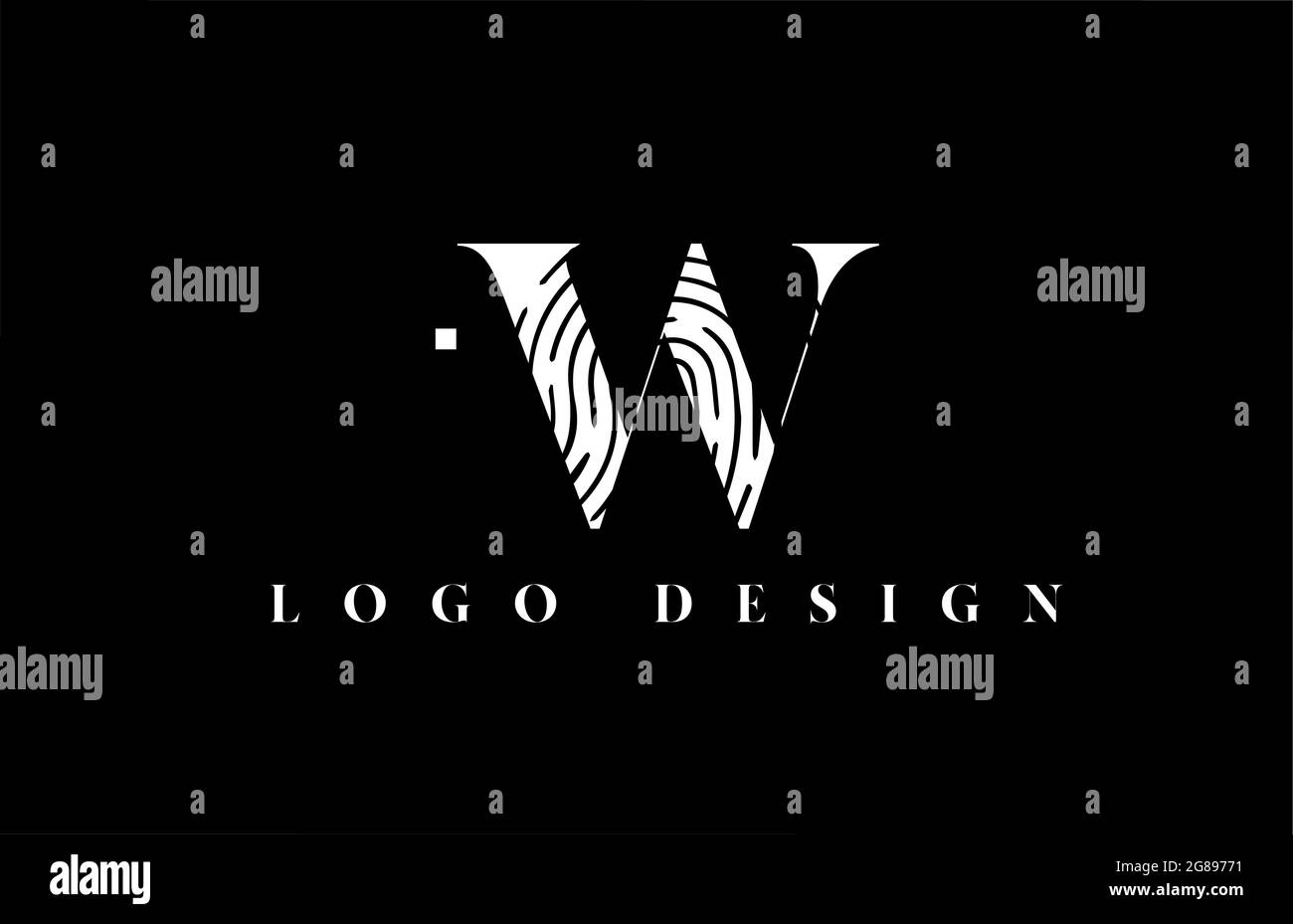 W letter alphabet logo icon. Pattern design for company and business ...