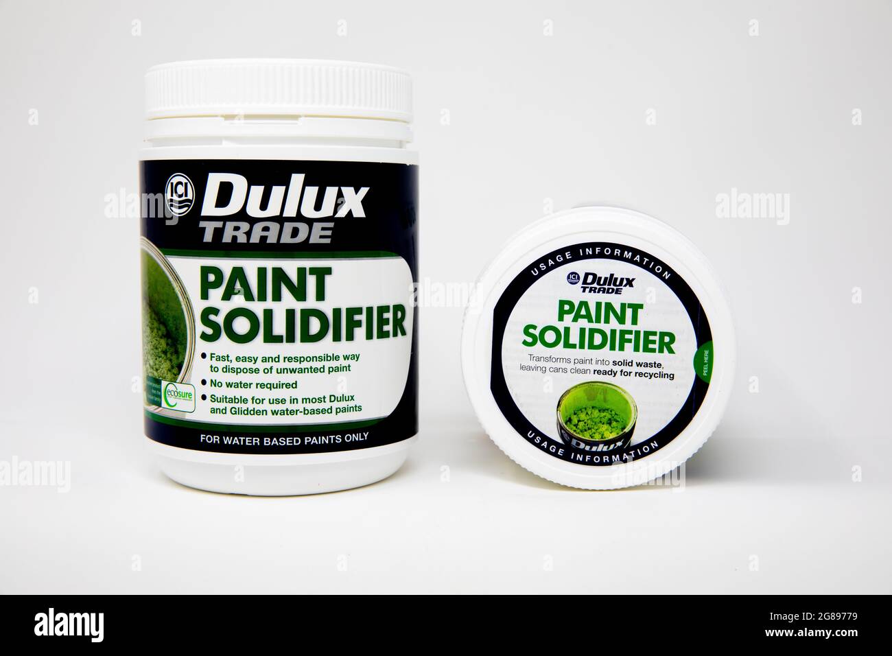 Dulux Paint Solidifier Waste Paint Hardener Stock Photo Alamy
