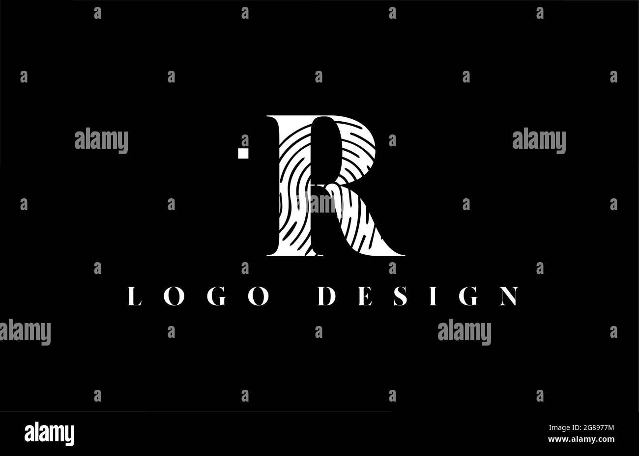 R letter alphabet logo icon. Pattern design for company and business ...
