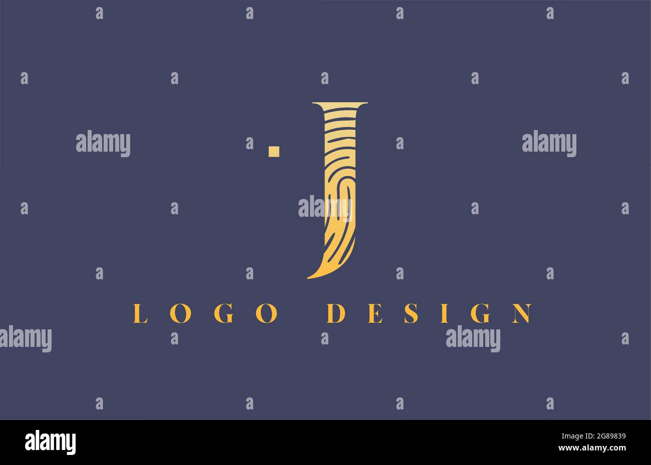 alphabet letter J logo icon in blue and yellow. Design for company ...