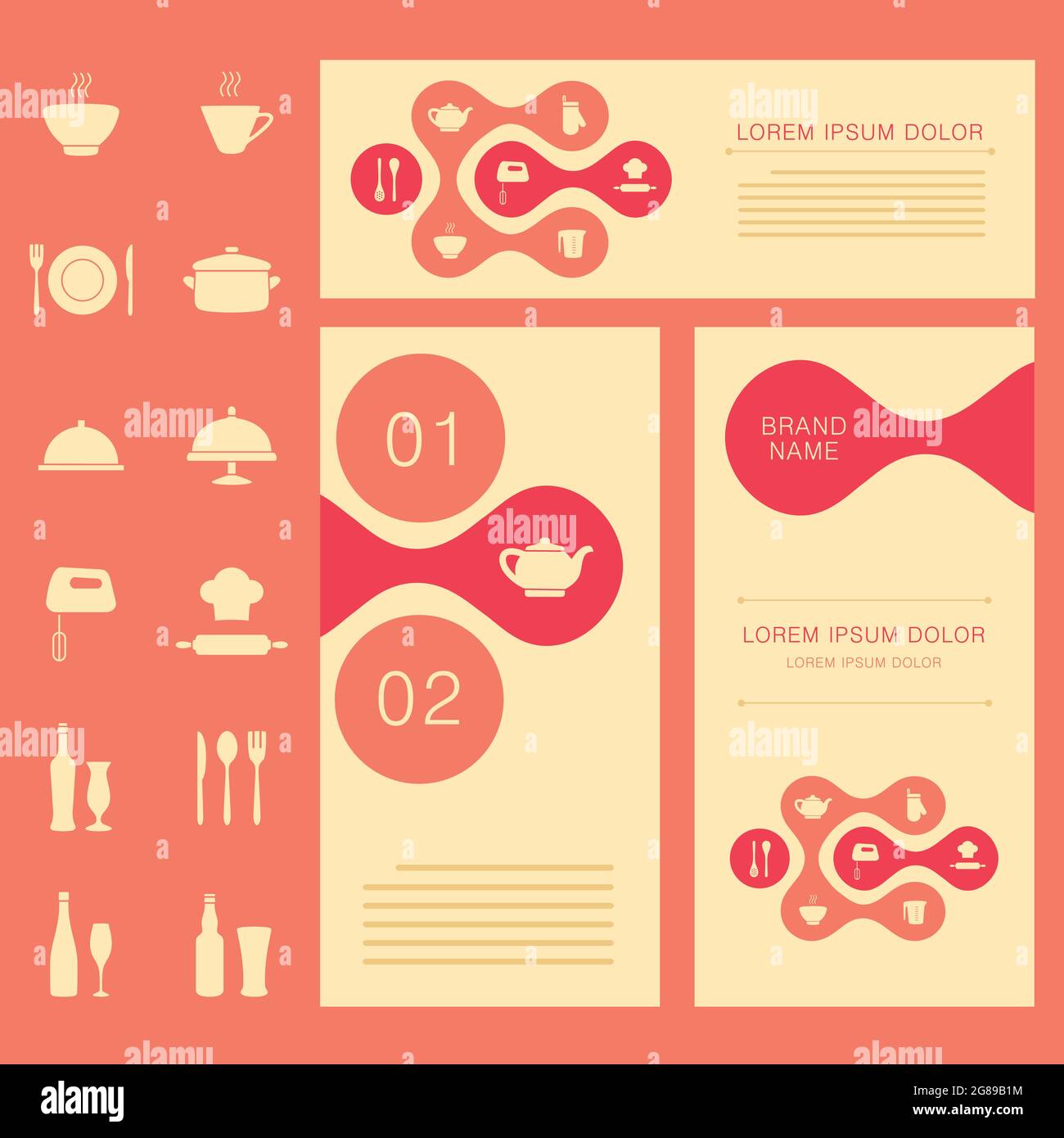 vector restaurant menu card, food background, cook chef banner design Stock  Vector Image & Art - Alamy