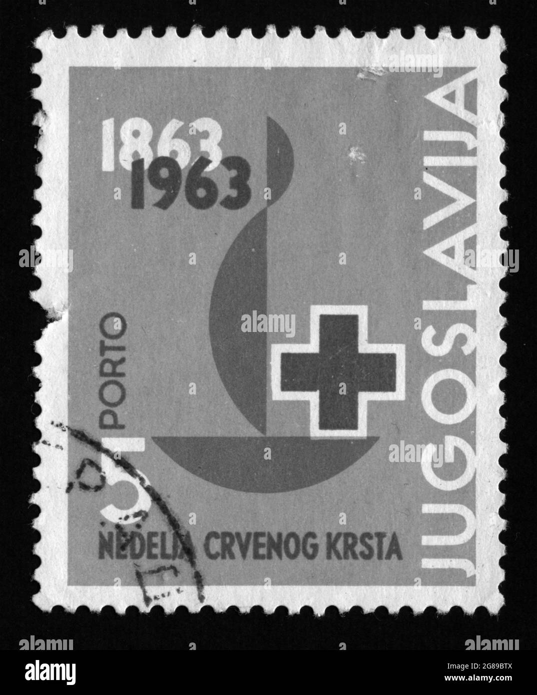 Stamp print in Yugoslavia,1963,Red Cross Stock Photo Alamy