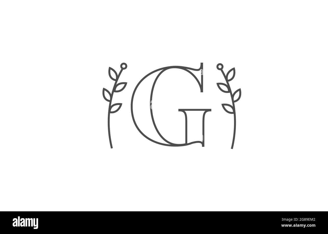 line design of G alphabet letter logo icon. Company business typography ...