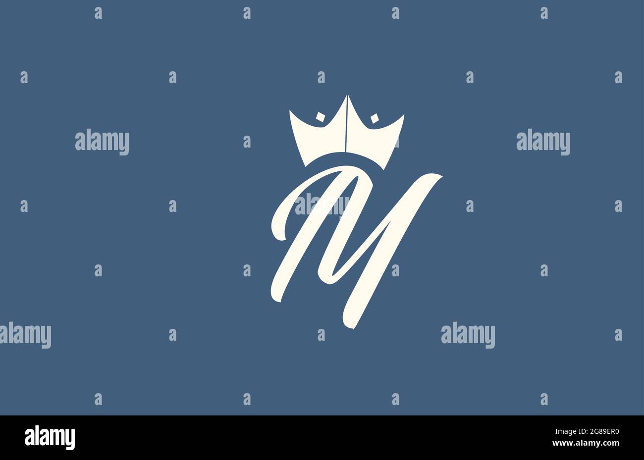 hand written M alphabet letter logo icon. Business typography with ...