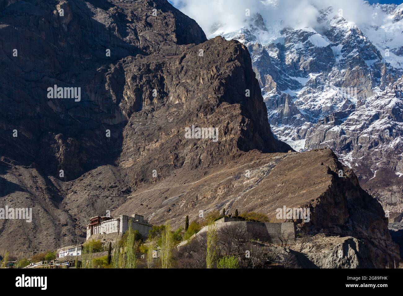 Baltit fort Northern Pakistan mountain landscape  Stock Photo