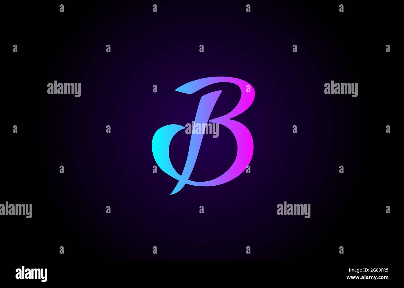 pink blue B alphabet letter logo for branding and business. Creative ...