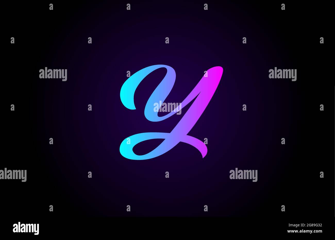 pink blue Y alphabet letter logo for branding and business. Creative ...