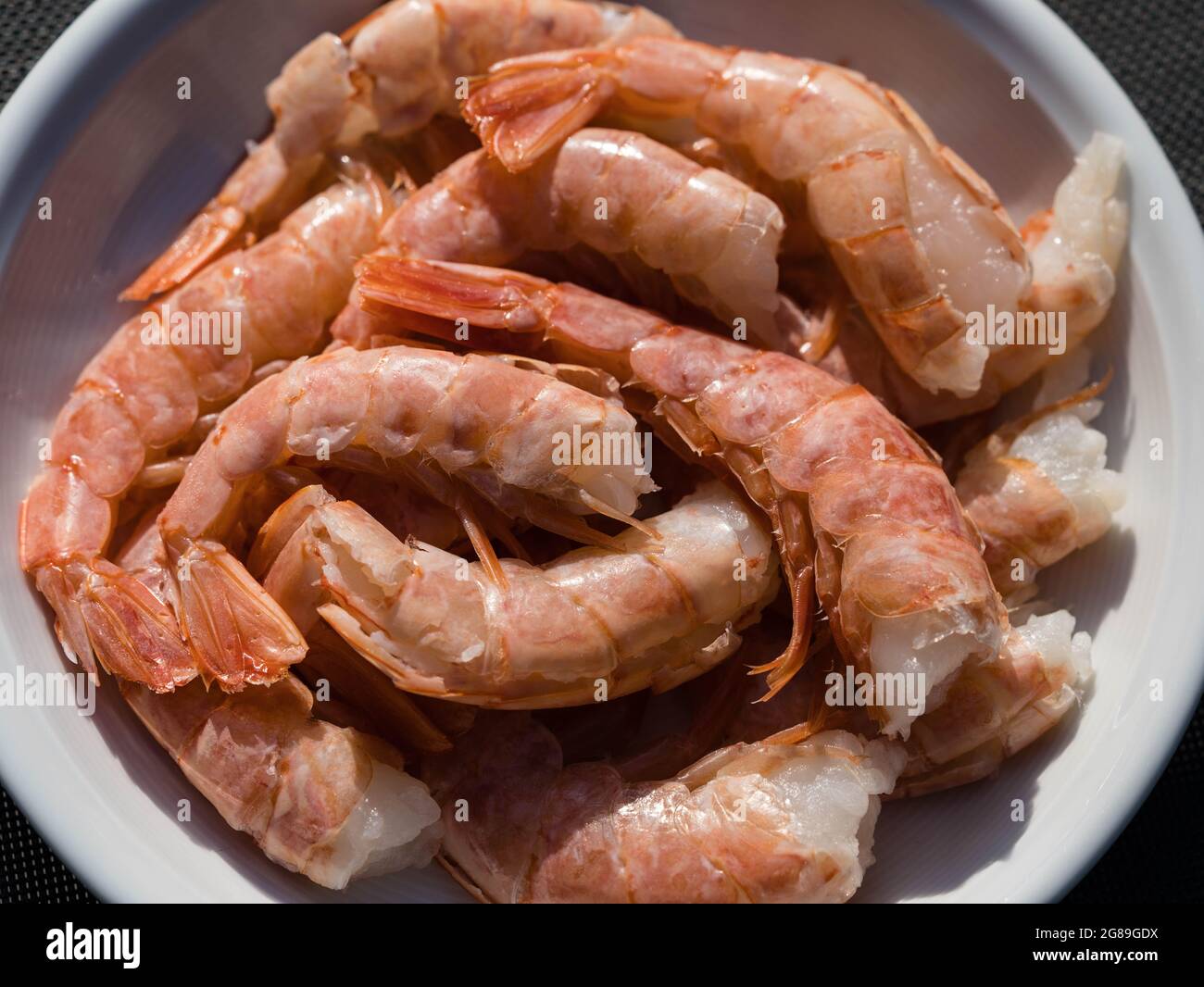 grilled argentina red King Prawns Stock Photo