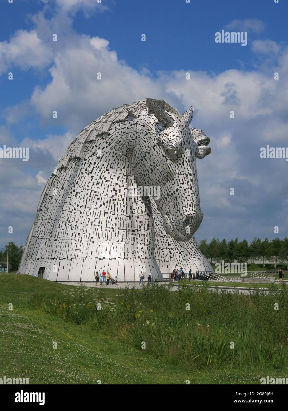 The Kelpies are 30m tall steel sculptures of a pair of horses' heads and have a much