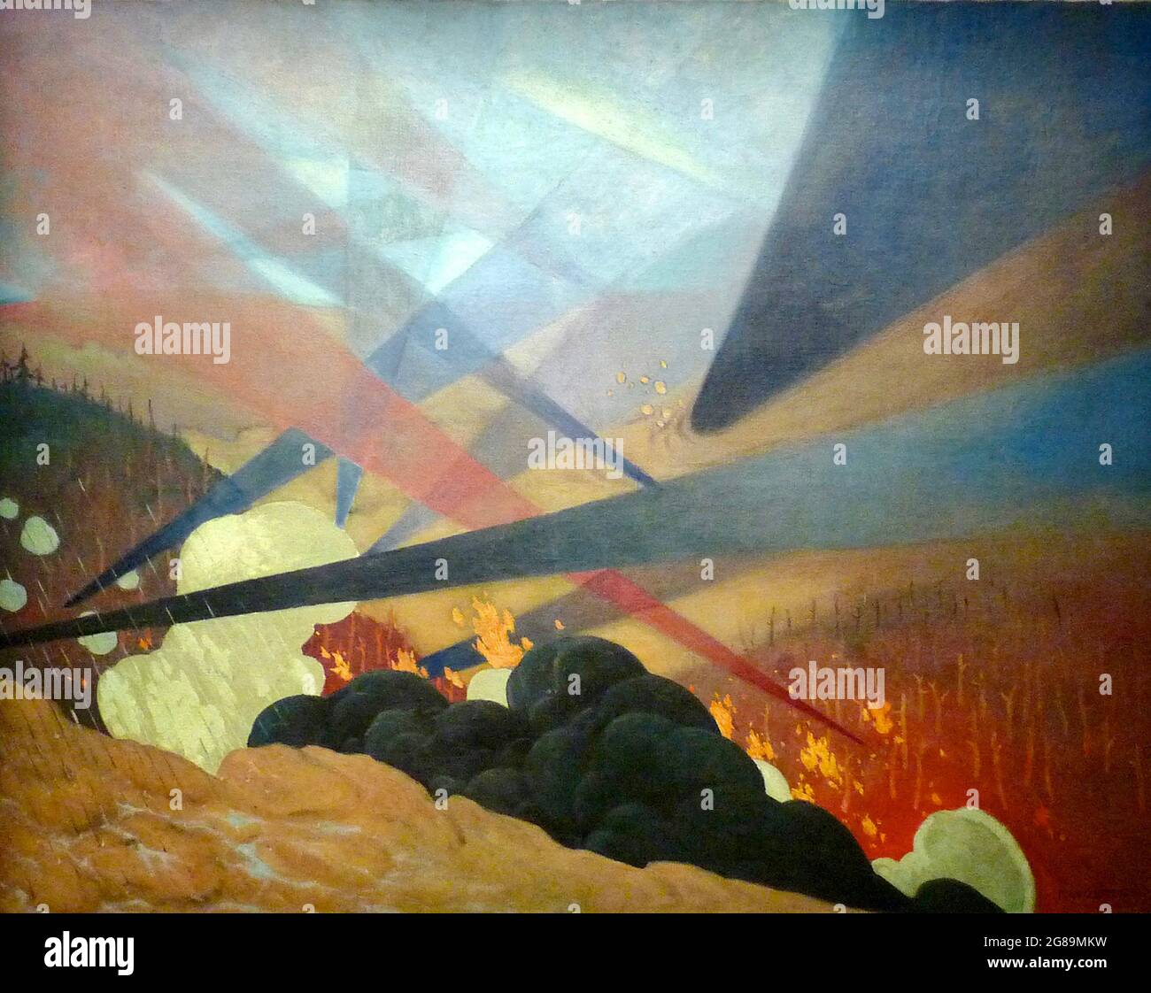 Félix Vallotton artwork entitled Verdun - Tableau de Guerre-1917 Stock Photo