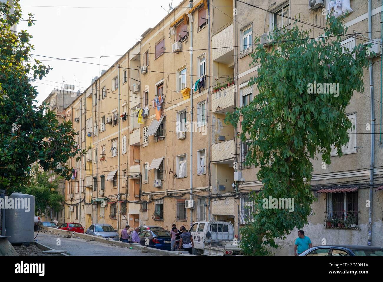 Tirana, Albania. 14th June, 2021. Residential houses in the residential