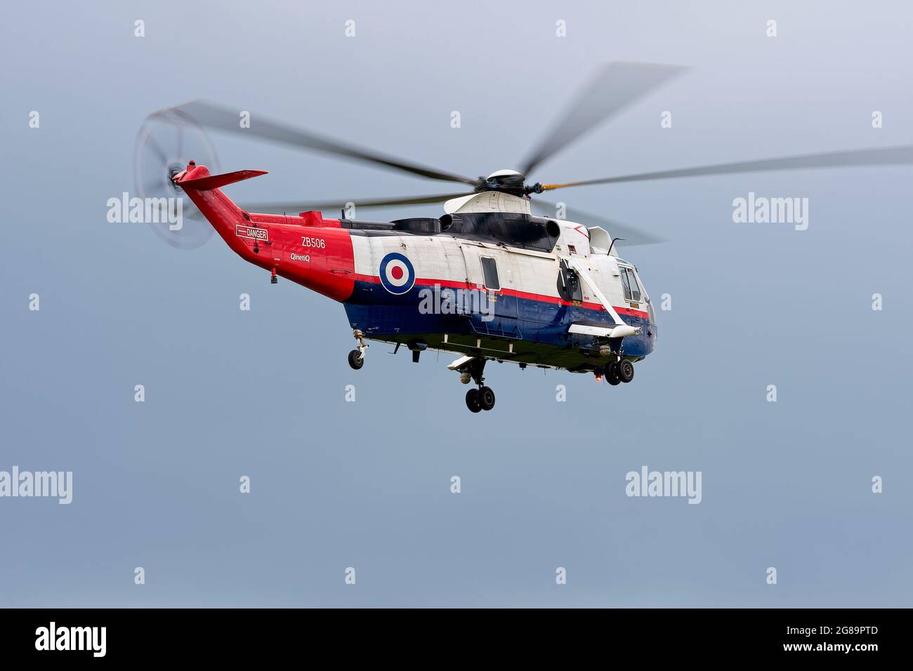 A Westland Sea King HC.4, ZB506, helicopter operated by flies