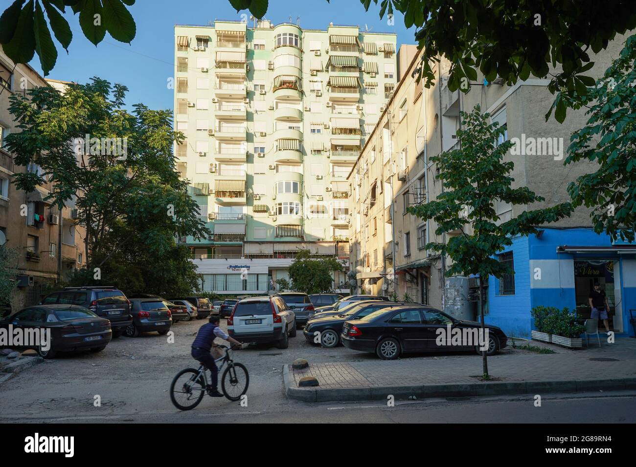 Tirana, Albania. 14th June, 2021. Residential houses in the residential