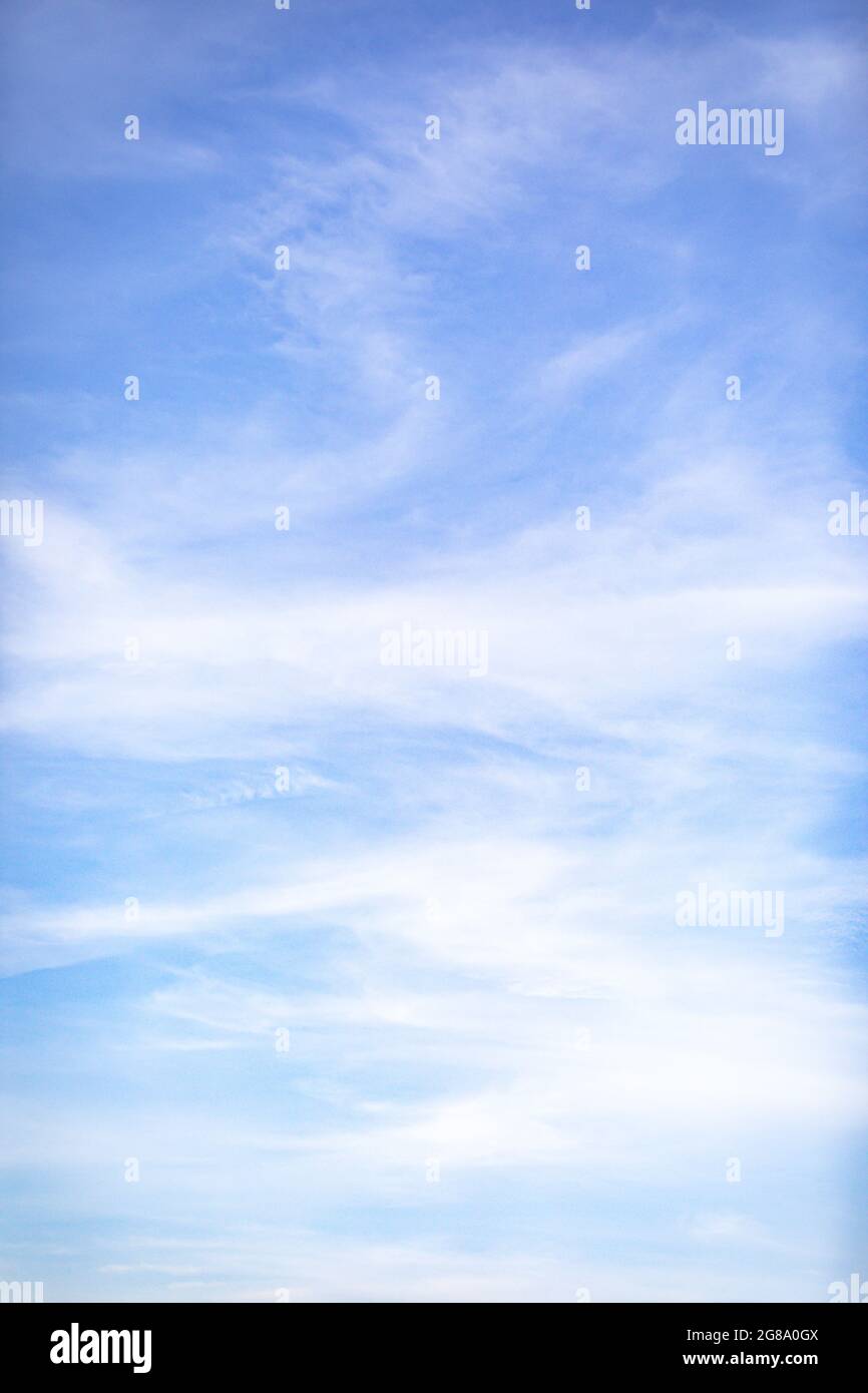 Natural blue sky with white clouds in sunny day Stock Photo - Alamy