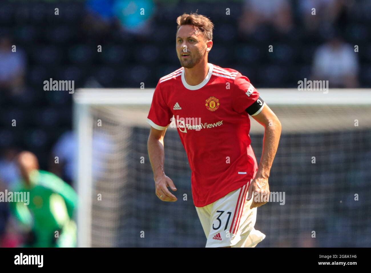 Derby, UK. 18th July, 2021. Nemanja Matic #31 of Manchester United in Derby, United Kingdom on 7/18/2021. (Photo by Conor Molloy/News Images/Sipa USA) Credit: Sipa USA/Alamy Live News Stock Photo