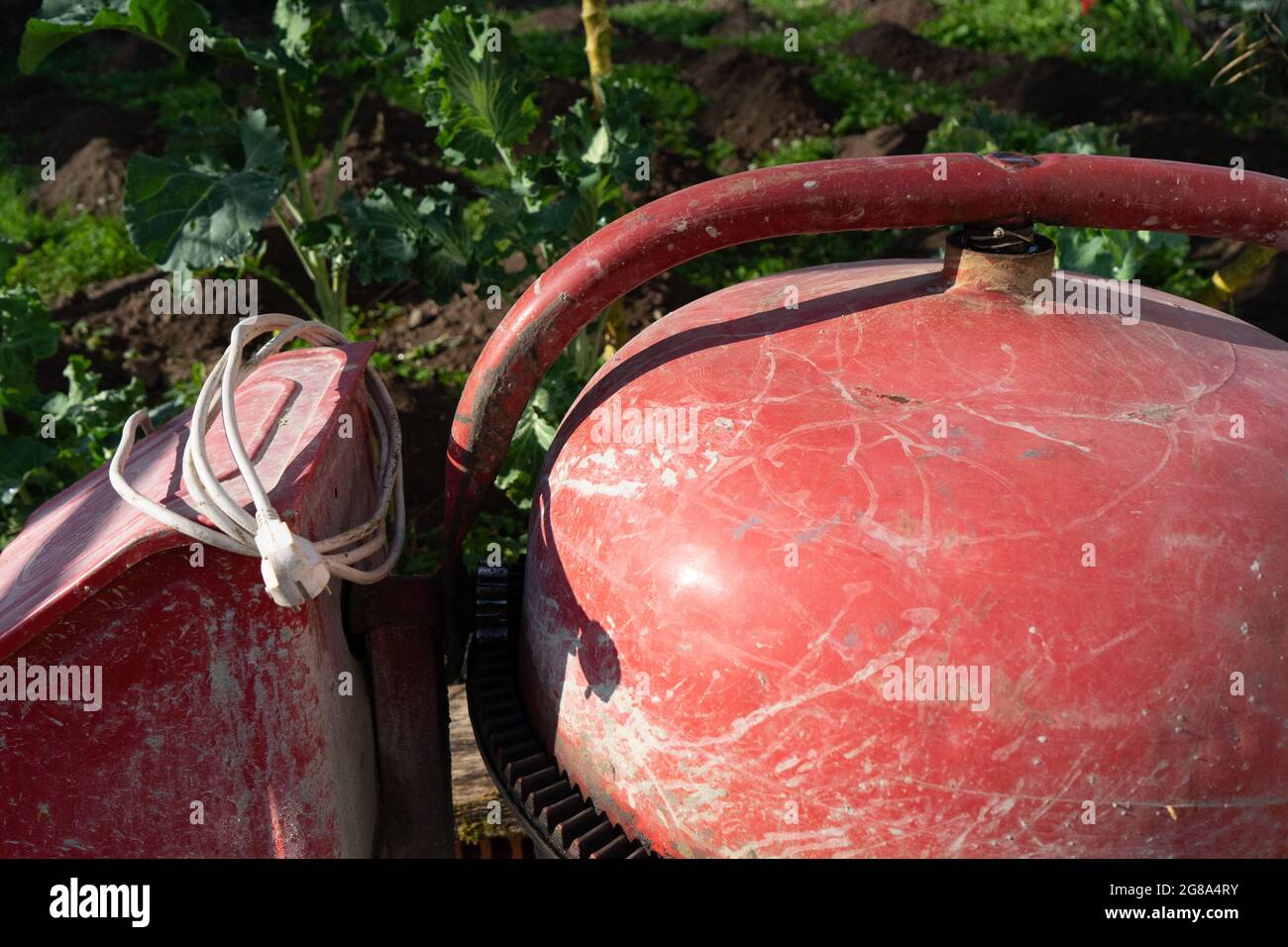 electric concrete mixer Stock Photo