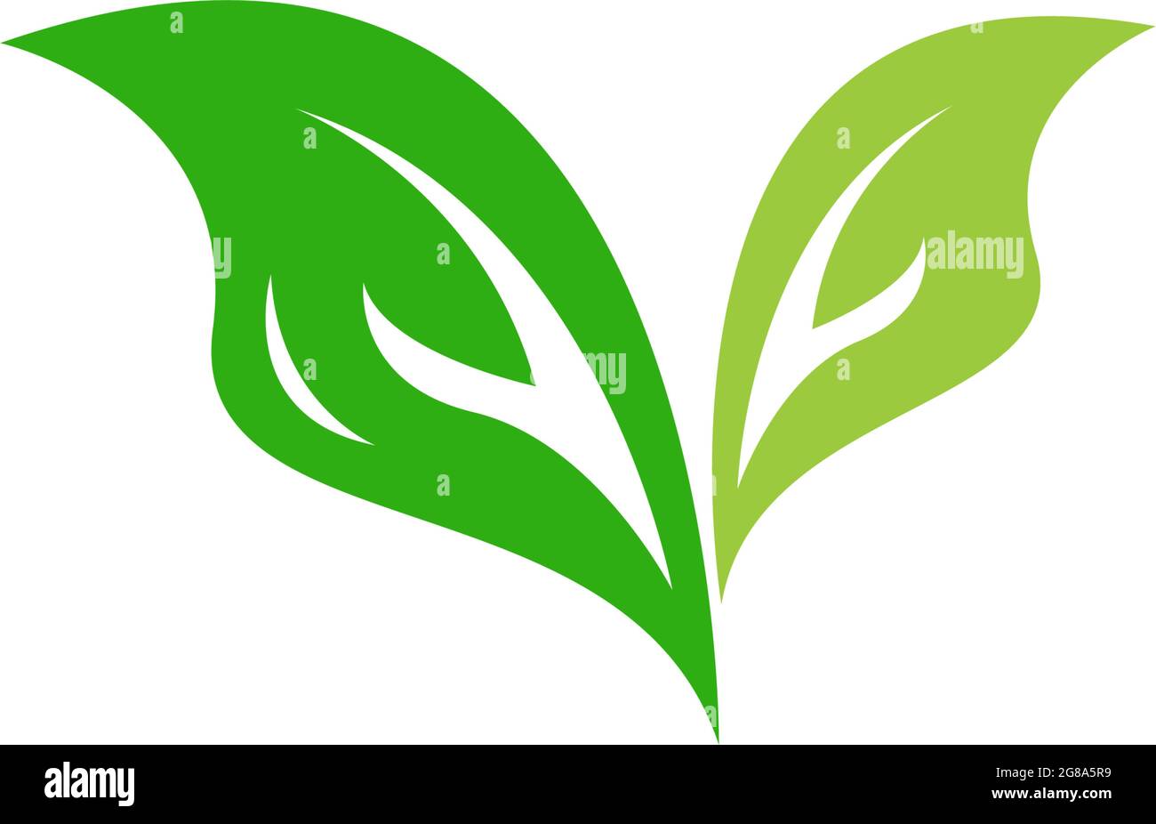 Green leaf, natural leaf icon logo design template vector Stock Vector ...