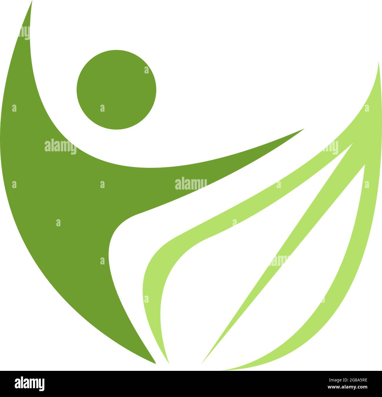 Green leaf, natural leaf icon logo design template vector Stock Vector ...
