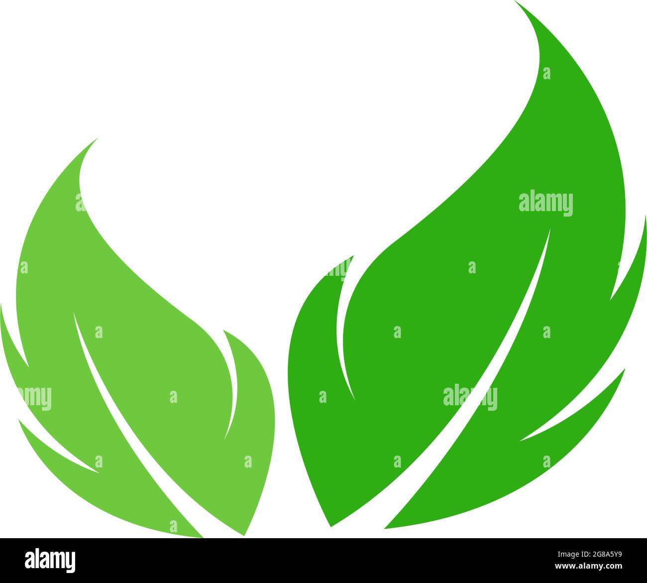 Green leaf, natural leaf icon logo design template vector Stock Vector ...