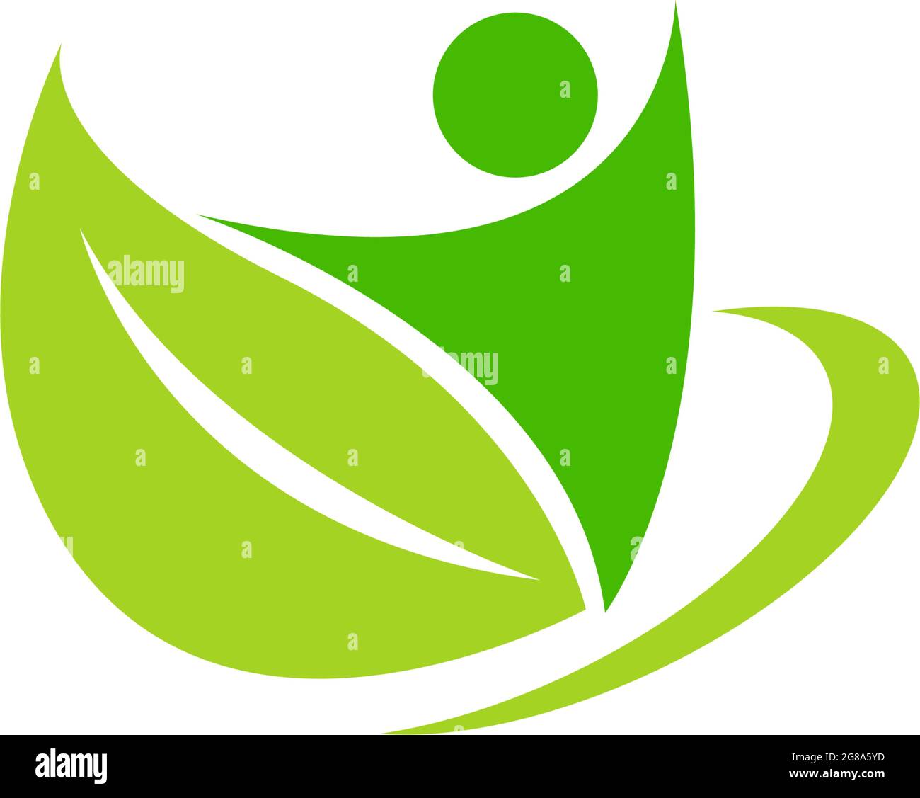 Green leaf, natural leaf icon logo design template vector Stock Vector ...