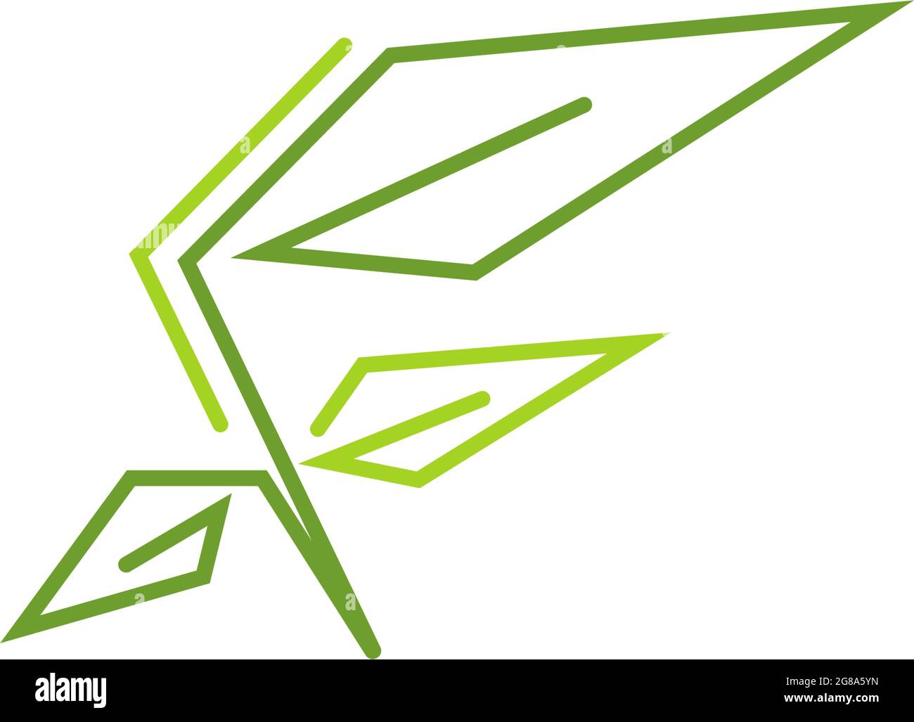 Green leaf, natural leaf icon logo design template vector Stock Vector ...