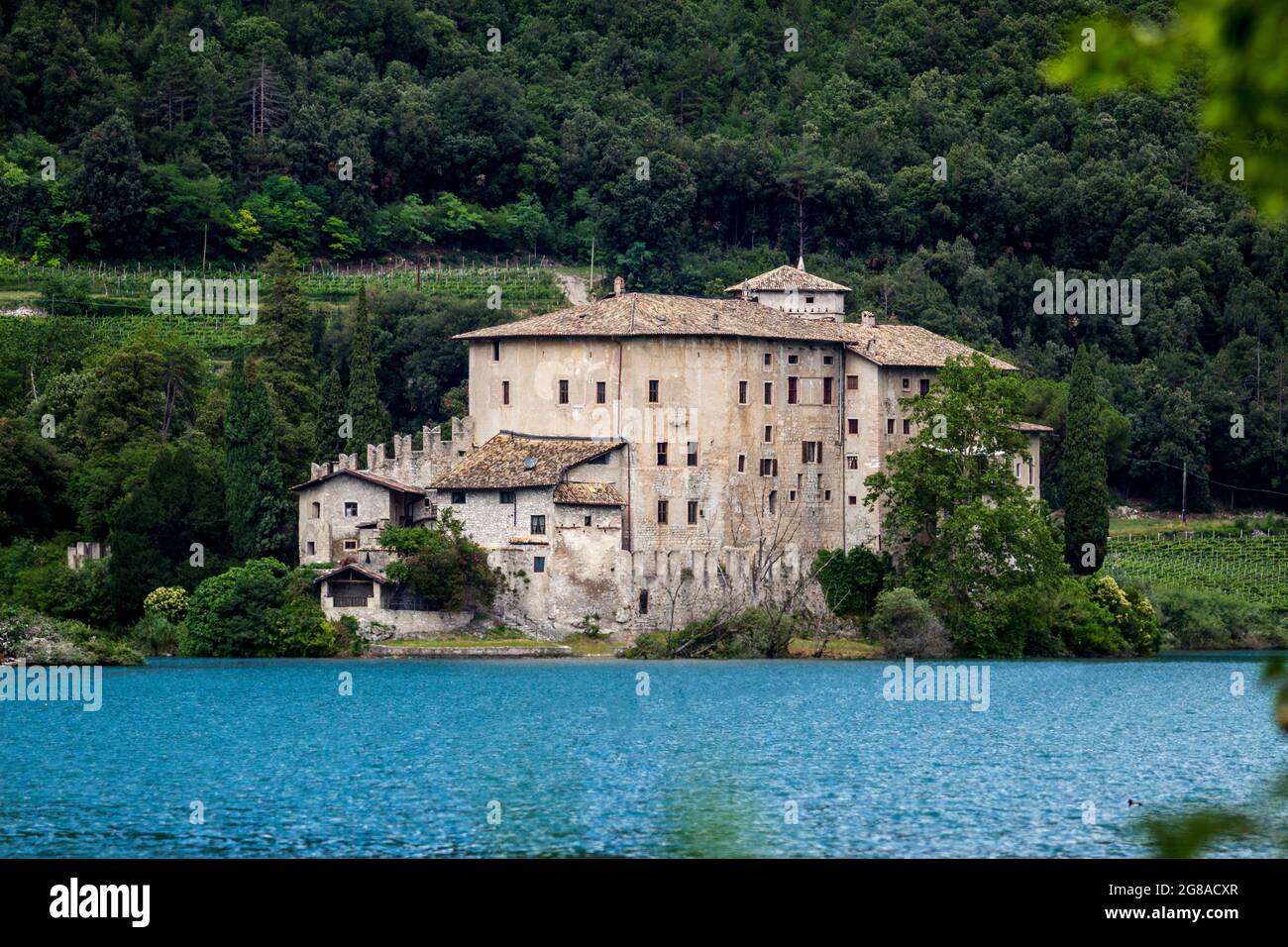 Castel Toblino in the province of Trento. Stock Photo