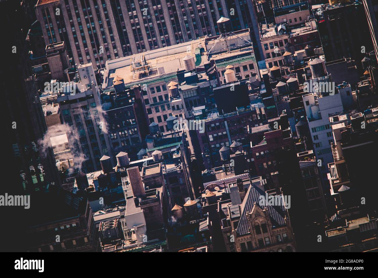 New York City, Midtown Manhattan building rooftops. USA Stock Photo Alamy