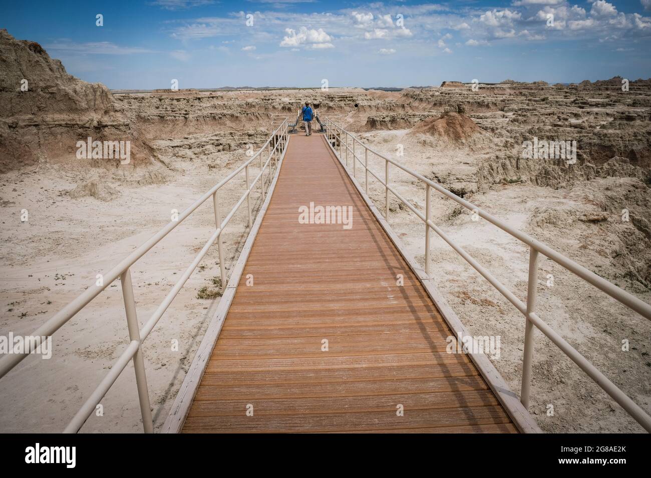 View of the Badlands of South Dakota, USA, Badlands National Park, USA. Stock Photo