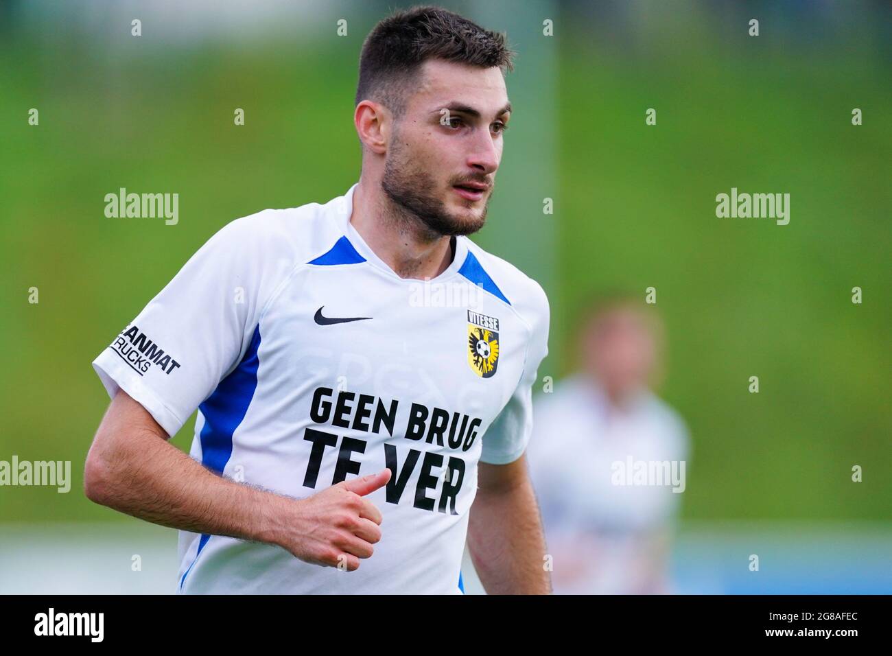 GELSENKIRCHEN, GERMANY - JULY 16: Matus Bero of Vitesse during the Club Friendly match between FC Schalke 04 and Vitesse at Parkstadion on July 16, 2021 in Gelsenkirchen, Germany (Photo by Joris Verwijst/Orange Pictures) Stock Photo