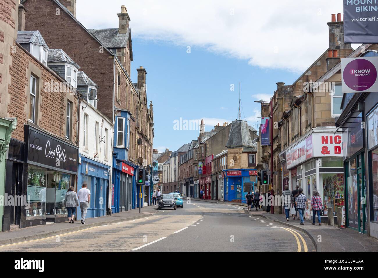 High Street, Crieff, Perth and Kinross, Scotland, United Kingdom Stock Photo