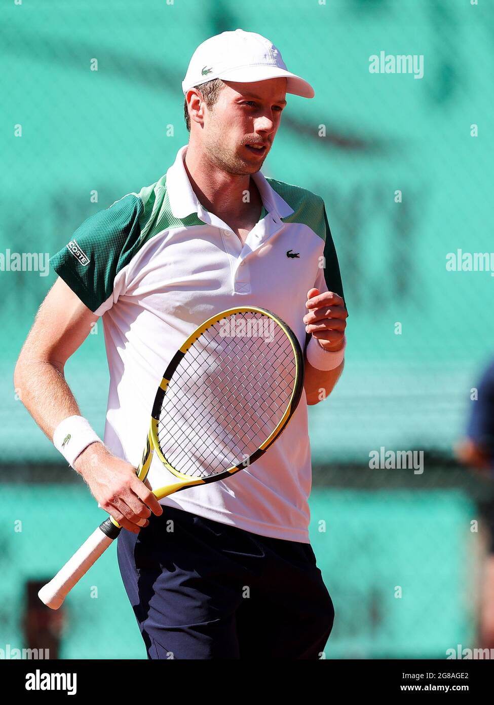 AMERSFOORT, NETHERLANDS - JULY 17: Botic Van de Zandschulp (NED) wins the  semi final during the Van Mossel KIA Dutch Open at Tennisvereniging ATLA on  July 17, 2021 in Amersfoort, Netherlands (Photo