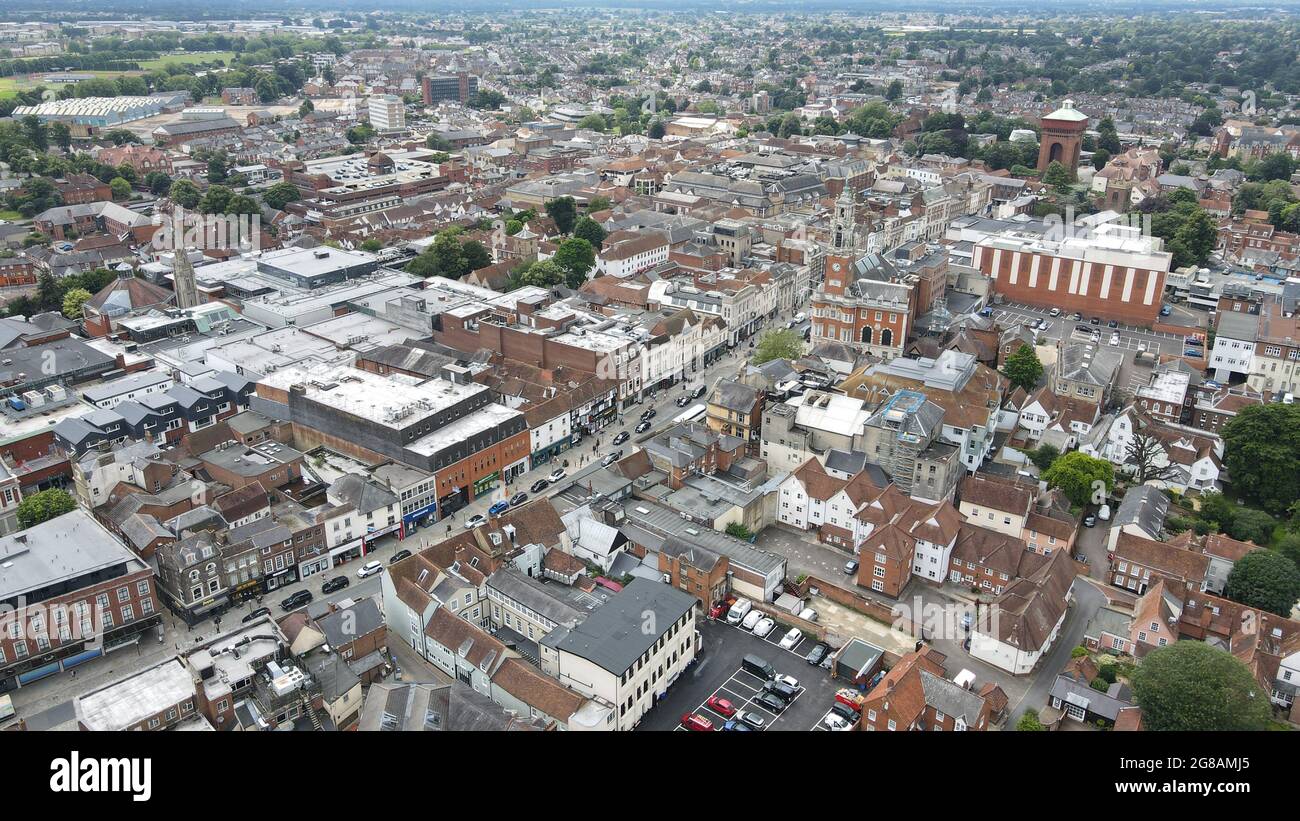 Colchester Essex UK , town centre aerial image Stock Photo Alamy