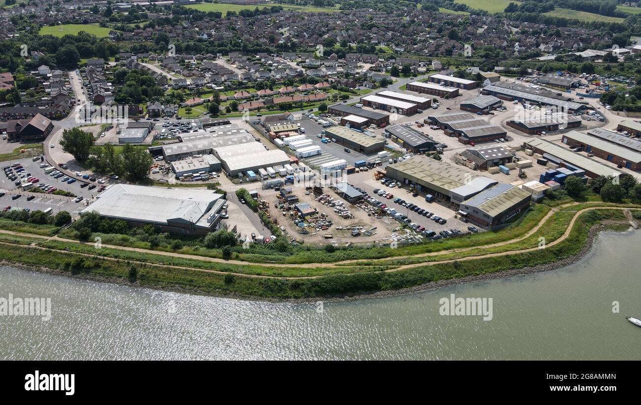 Manningtree Essex  trading estate Aerial photo Stock Photo