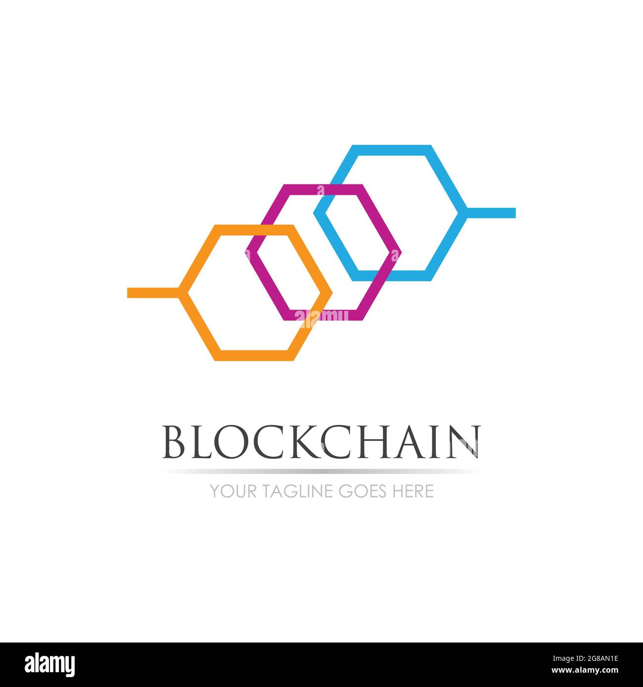 blockchain logo and symbol design template Stock Vector Image & Art - Alamy