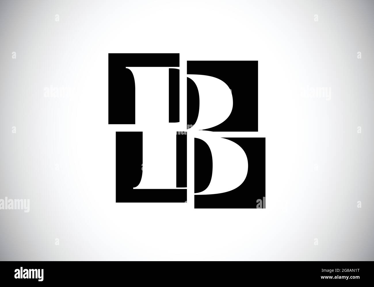 Initial B monogram letter alphabet made of four squares. Font emblem. Broken, puzzle alphabet sign. Modern vector logo design for business Stock Vector