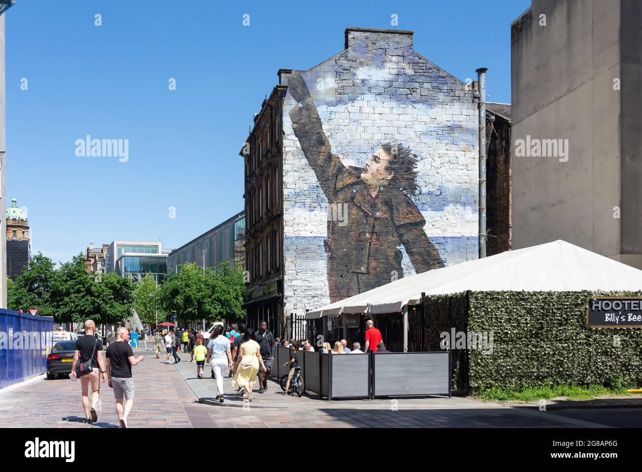 Wall mural, Dixon Street, St Enoch Square, Glasgow City, Scotland, United Kingdom Stock Photo