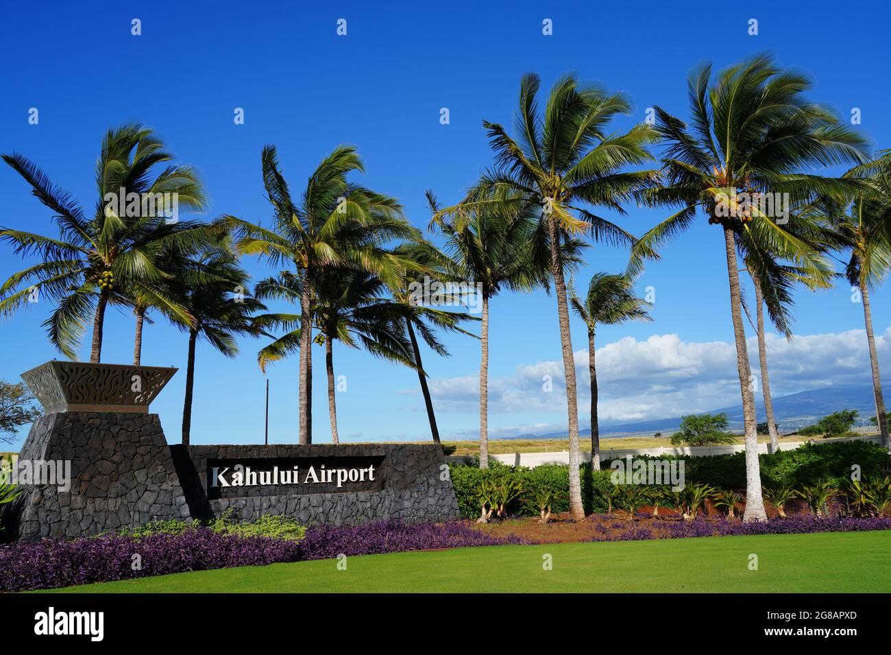 KAHULUI, HI -27 MAY 2021- View Of The Terminal At The Kahului Airport ...