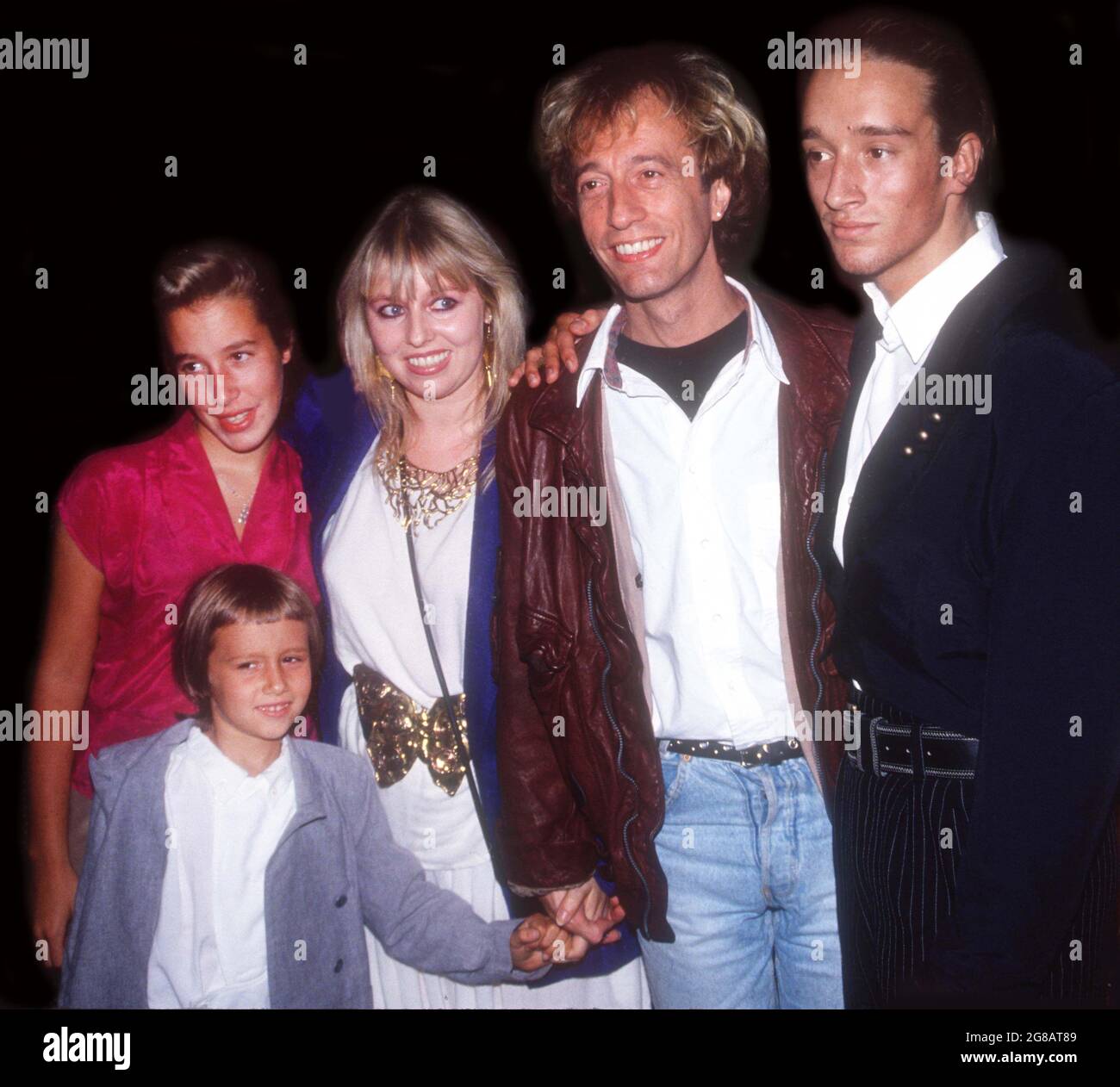 Robin Gibb and family 1989 Photo by Adam Scull/PHOTOlink Stock Photo
