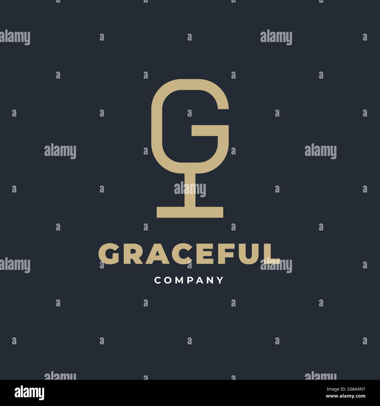 Elegant, premium, luxury letter G vector logo design. Gold color ...