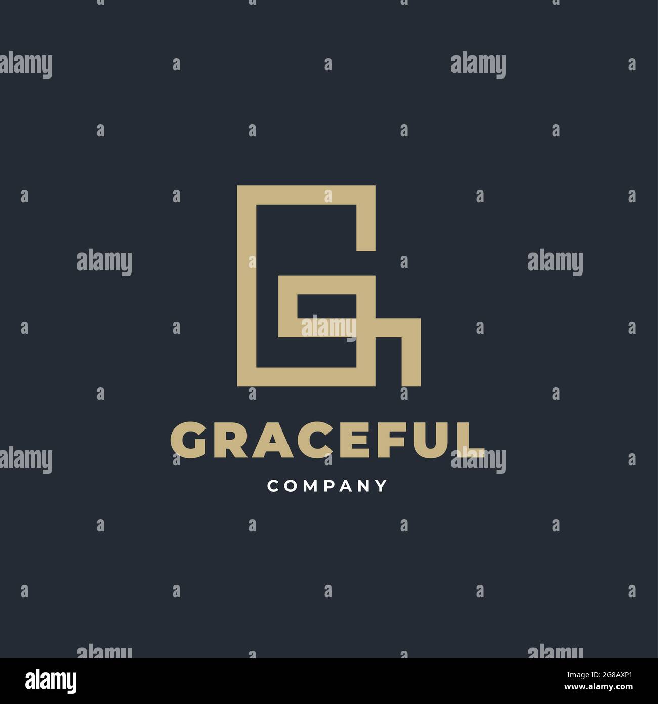 Elegant, premium, luxury letter G vector logo design. Gold color ...