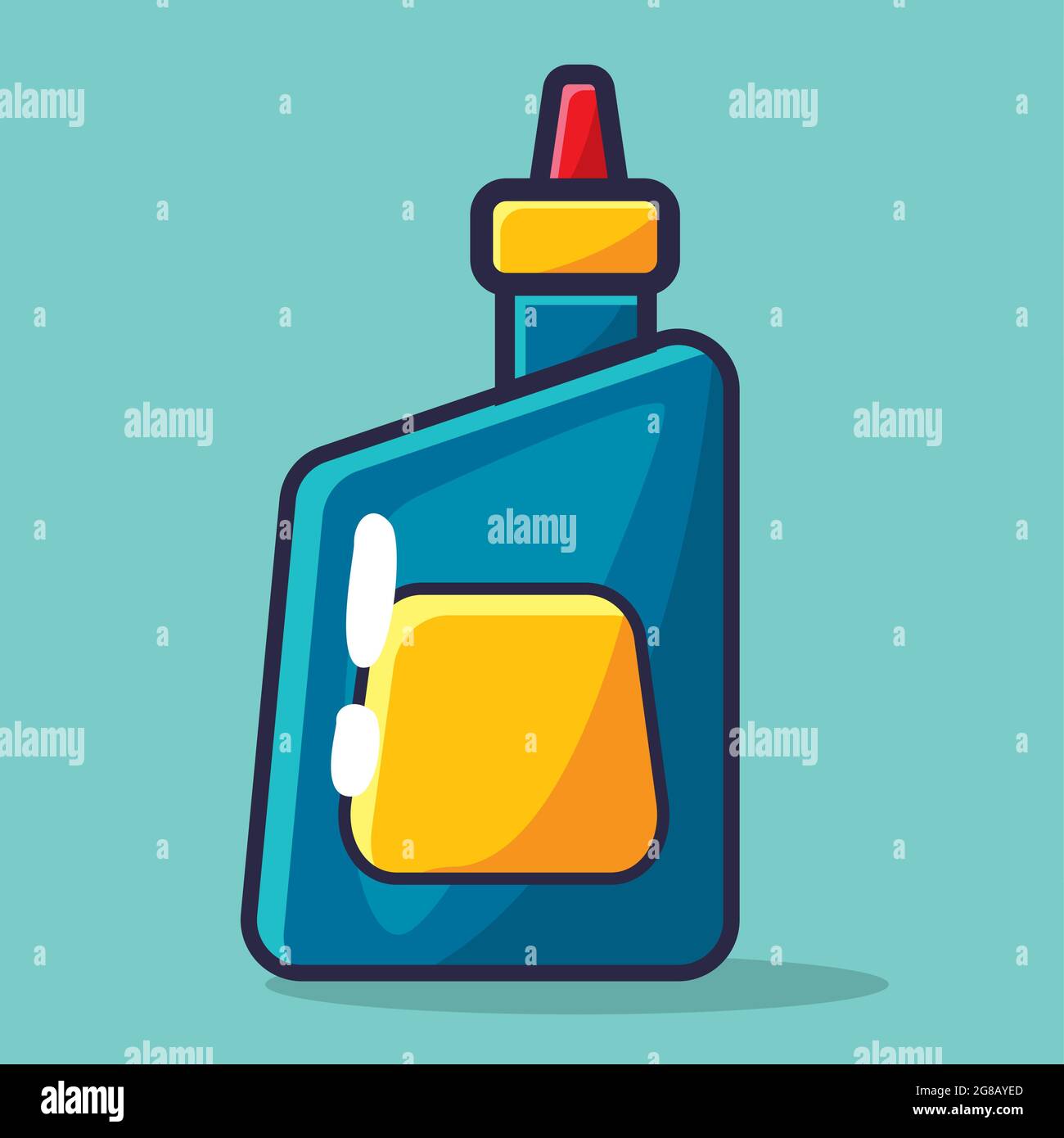 liquid bleach cleaner isolated vector illustration in flat style Stock