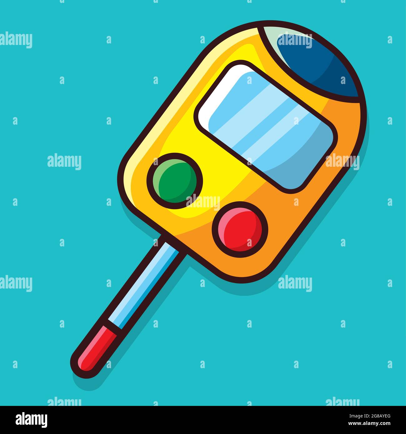 electronic digital glucometer vector illustration in flat style Stock Vector