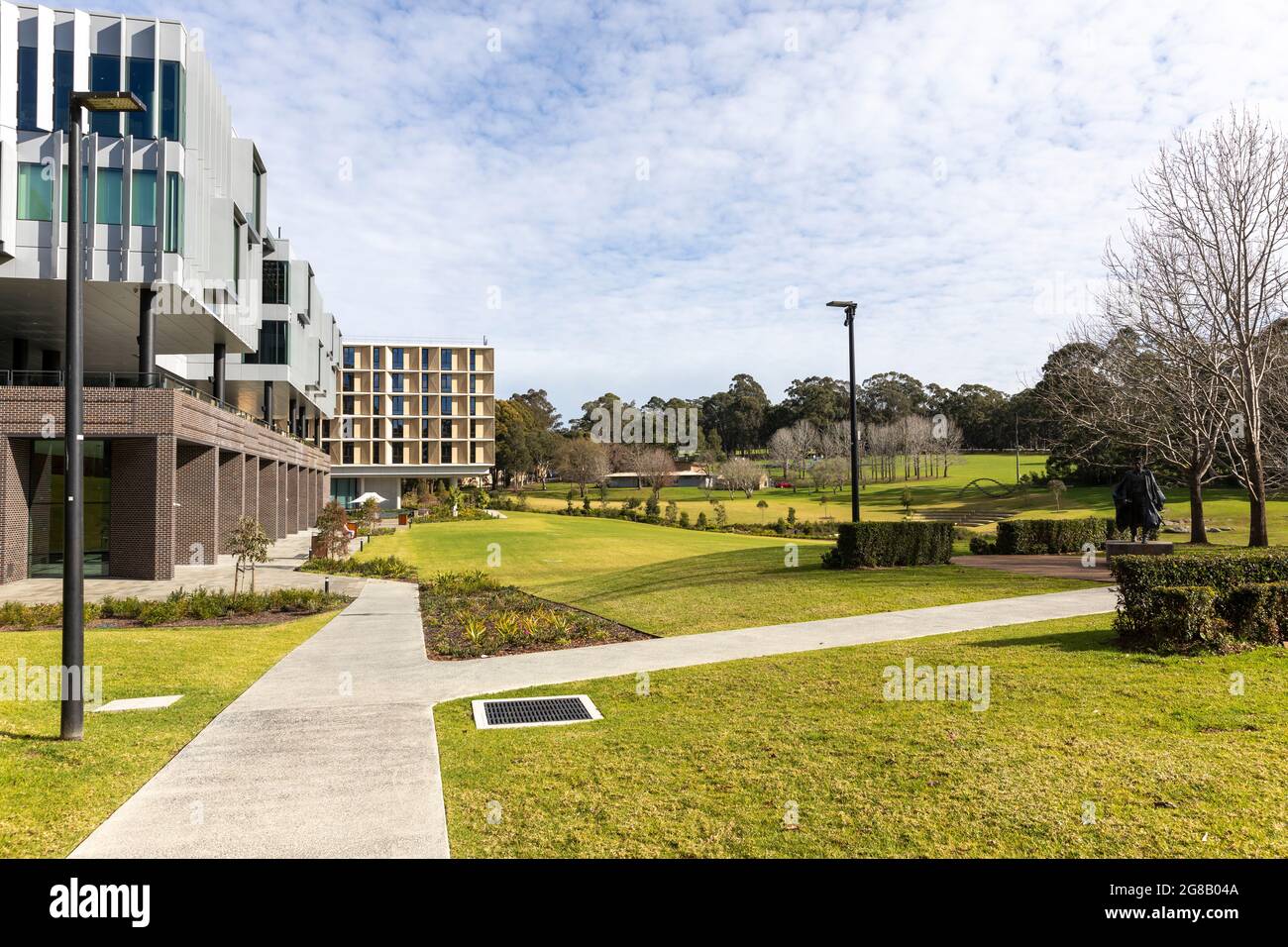 Macquarie University campus in Macquarie Park a suburb in Sydney,NSW,Australia pictured education campus building Stock Photo